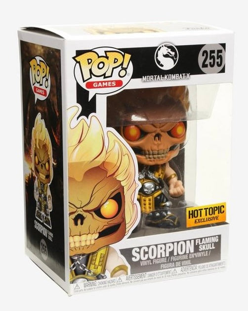 Mortal Kombat X Scoprion Flaming Skull Hot Topic EX #255