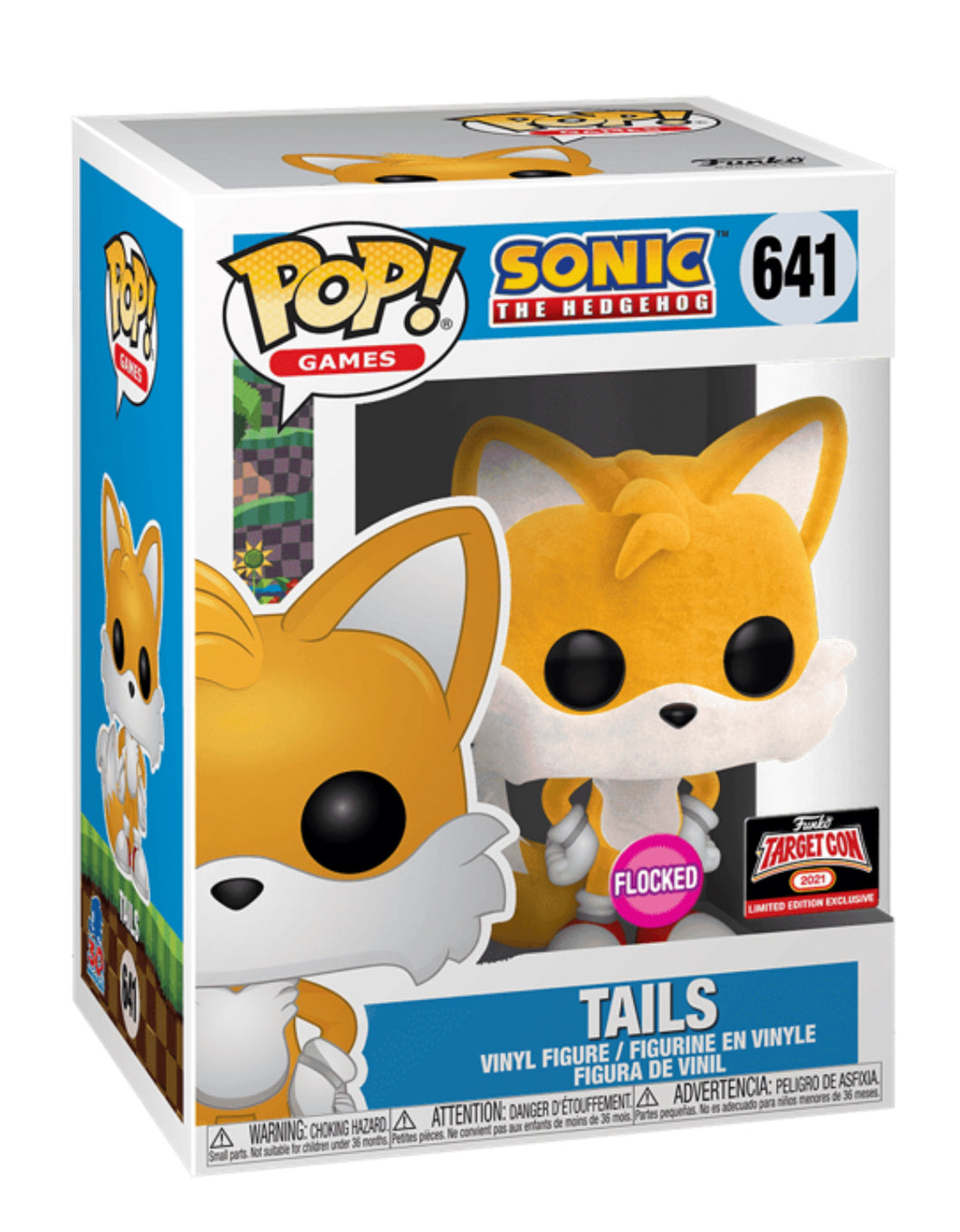 Sonic the Hedgehog Tails Flocked Target Con LE 2021 #641