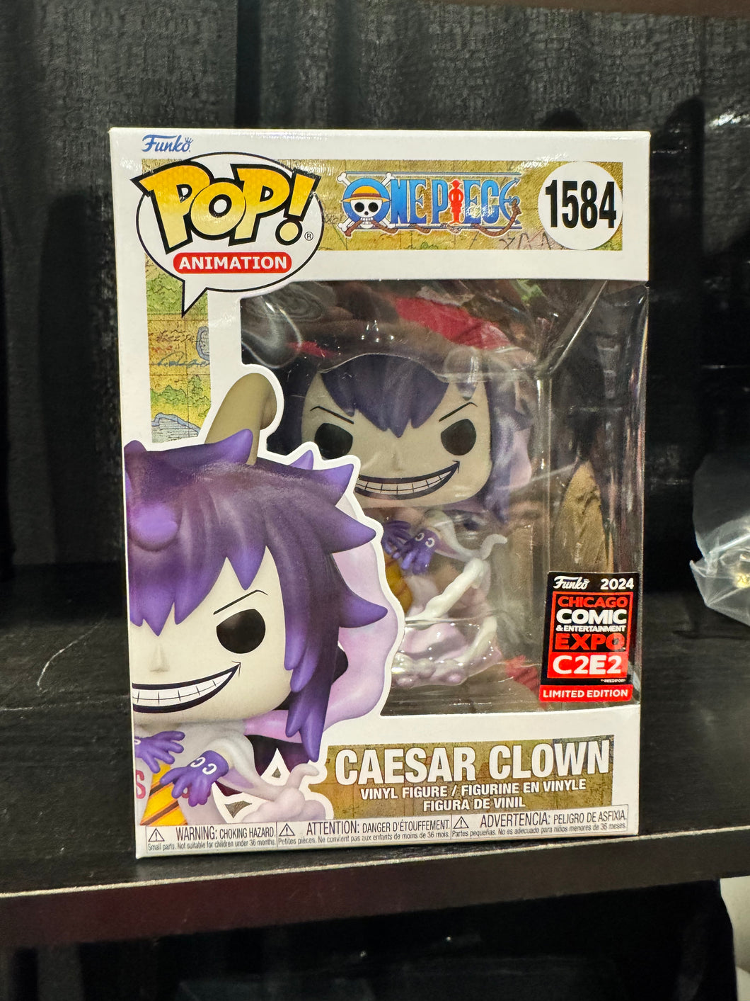 One Piece Caesar Clown 24 C2E2 con sticker #1584